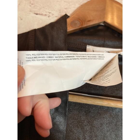 Joseph Ribkoff Top Womens 8 Dark Chocolate Faux Suede Open Front Lagenlook - Picture 3 of 13